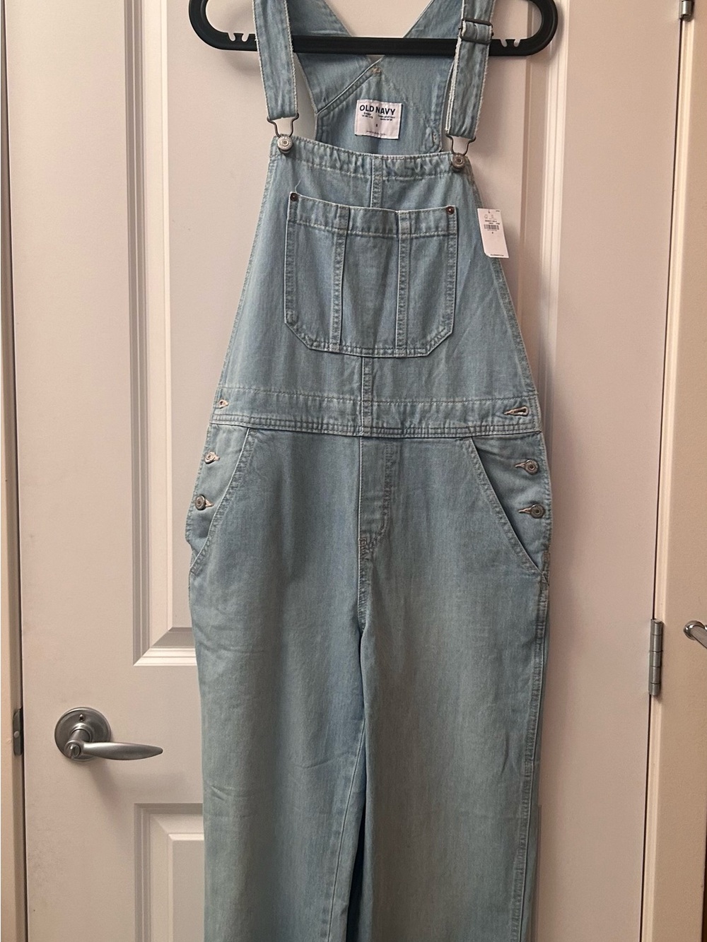 Old Navy Light Blue Denim Baggy Wide-Leg Overalls